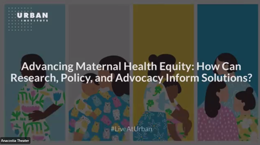 Advancing Maternal Health Equity panel title