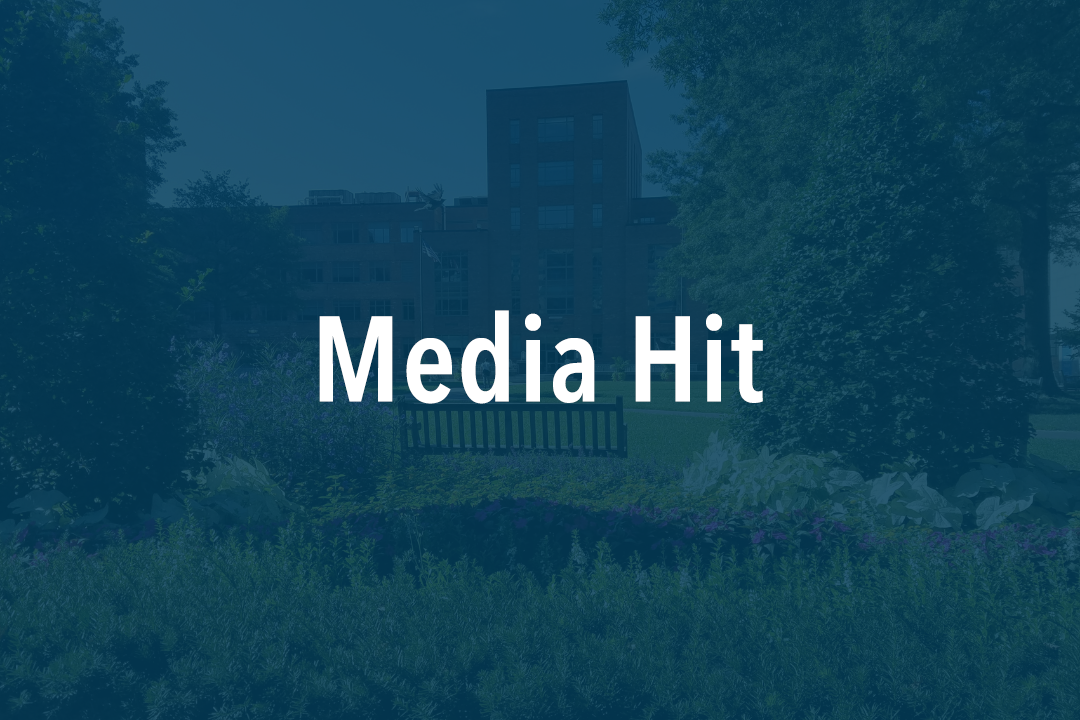 Graphic that displays the text Media Hit.