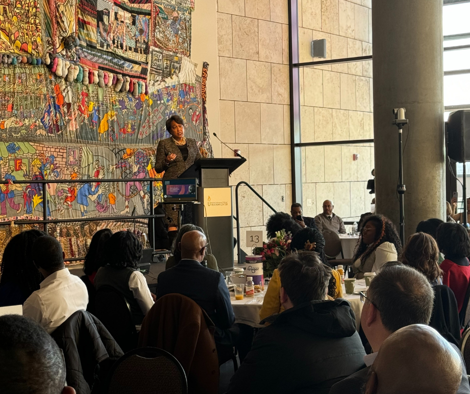 Wendy delivering keynote speech at MLK Legacy Celebration