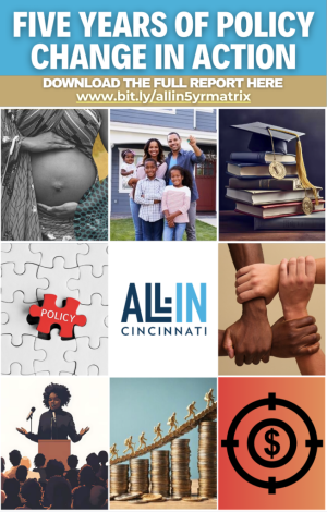 Five Years of Policy Change in Action: All-In Cincinnati 5 Year Matrix