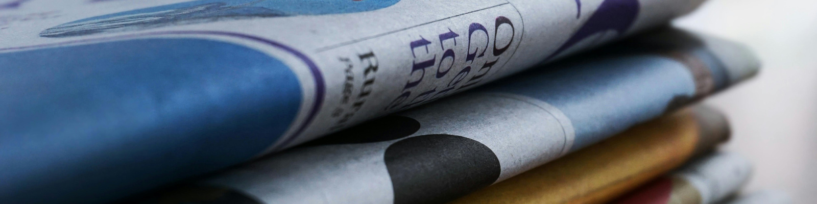 Close up photo of newspapers